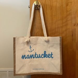 Isabel Harvey NANTUCKET Travel Vibes Anchor Beach Tote Bag Reusable